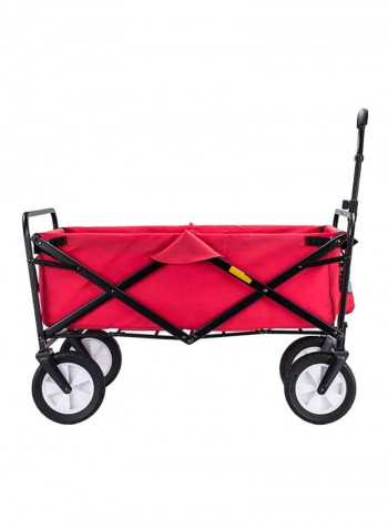 Multi-Purpose Foldable Outdoor Wagon Cart Red/Black/Yellow 85x48x26centimeter