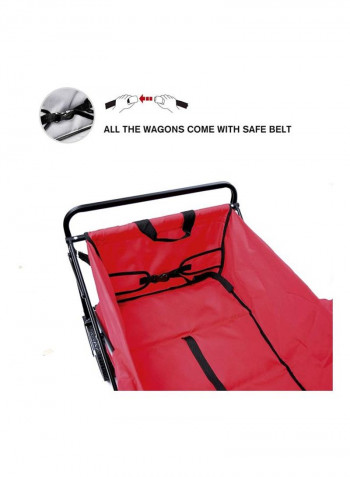 Multi-Purpose Foldable Outdoor Wagon Cart Red/Black/Yellow 85x48x26centimeter