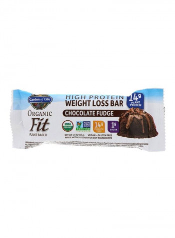 Pack Of 12 Organic Fit Weight Loss Bars - Chocolate Fudge