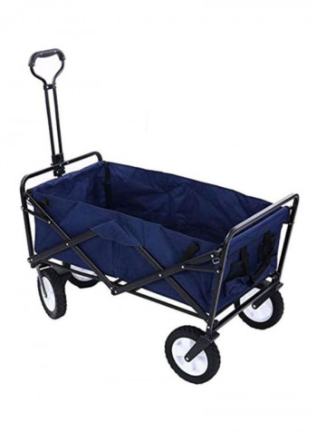 4 Wheel Folding Heavy Duty Outdoor Cart Dark Blue/Black
