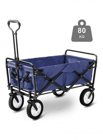 4 Wheel Folding Heavy Duty Outdoor Cart Dark Blue/Black