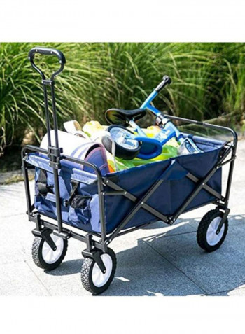 4 Wheel Folding Heavy Duty Outdoor Cart Dark Blue/Black