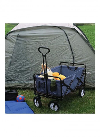 4 Wheel Folding Heavy Duty Outdoor Cart Dark Blue/Black