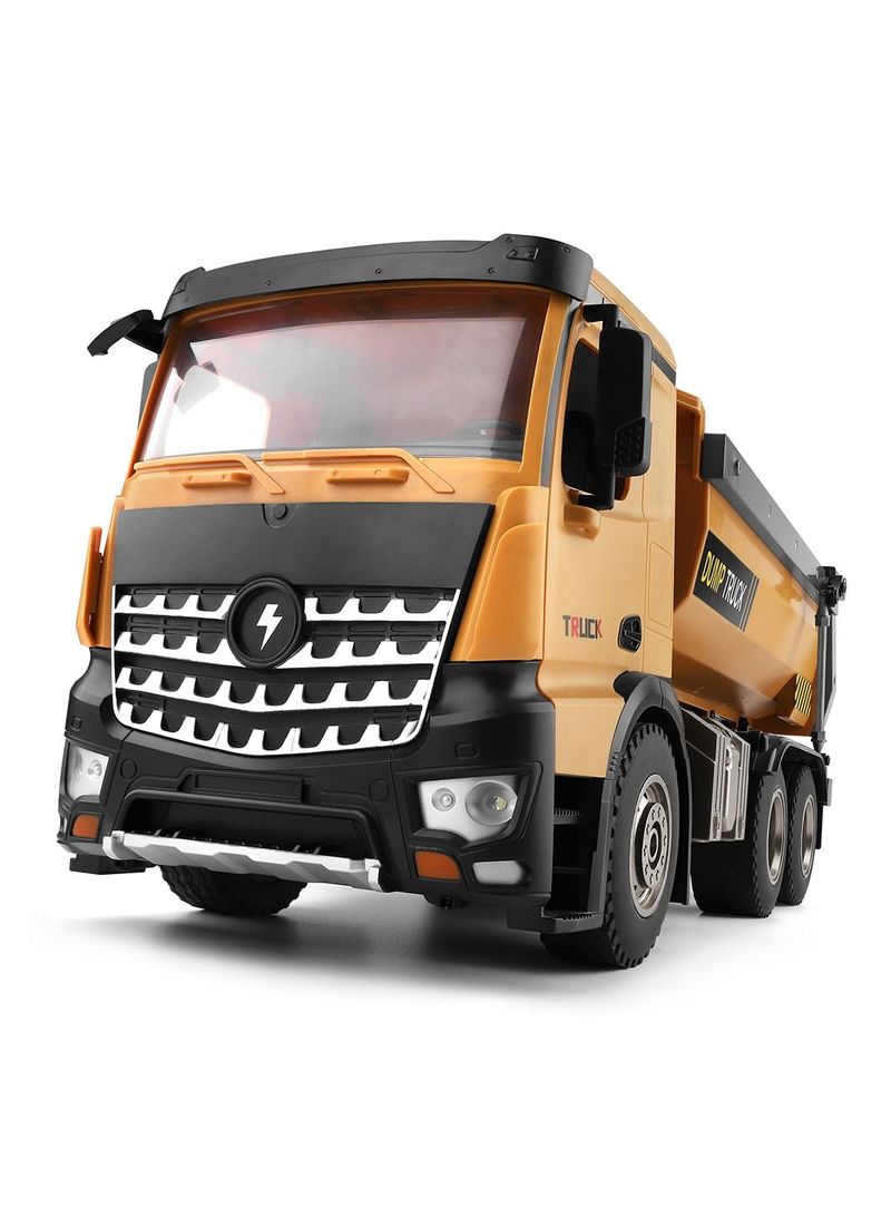 1/14 2.4G Dirt Dump Truck RC Construction Vehicle With LED Lights and Sound Simulation 42centimeter