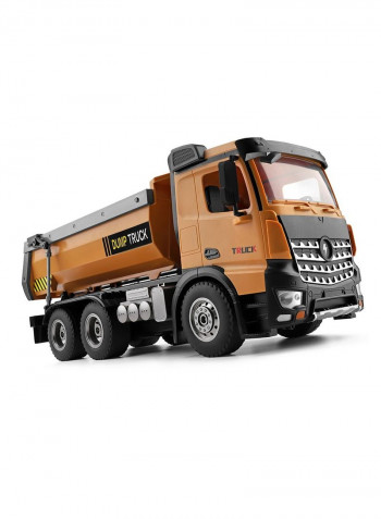 1/14 2.4G Dirt Dump Truck RC Construction Vehicle With LED Lights and Sound Simulation 42centimeter