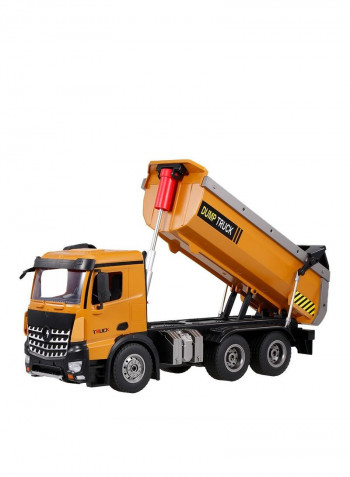 1/14 2.4G Dirt Dump Truck RC Construction Vehicle With LED Lights and Sound Simulation 42centimeter