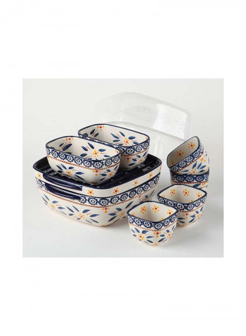 9-Piece Old World Petite Bakerware Set Blue