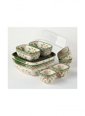 9-Piece Old World Petite Bakerware Set Green