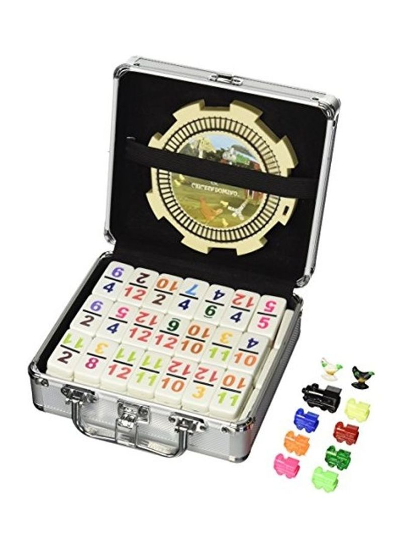 Double 12 Numeral Mexican Train And Chicken Domino Set 8x8x4inch