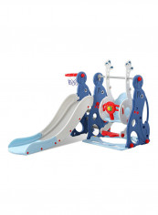 3-In-1 Swing And Slide With Basketball Hooks