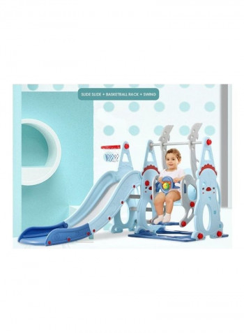 3-In-1 Swing And Slide With Basketball Hooks