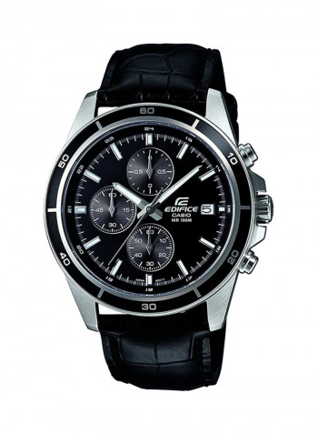 Men's Leather Analog Wrist Watch EFR-526L-1AVUDF