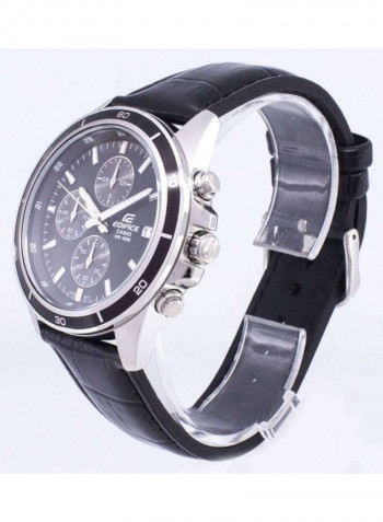 Men's Leather Analog Wrist Watch EFR-526L-1AVUDF