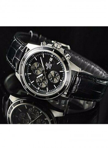 Men's Leather Analog Wrist Watch EFR-526L-1AVUDF