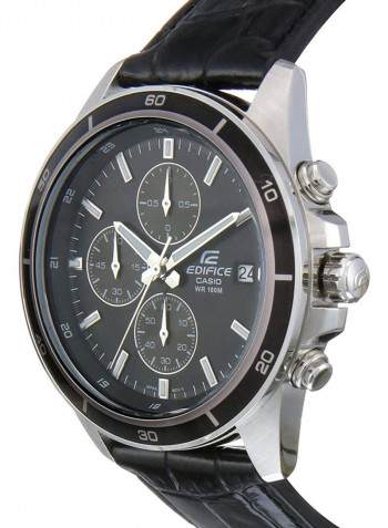 Men's Leather Analog Wrist Watch EFR-526L-1AVUDF