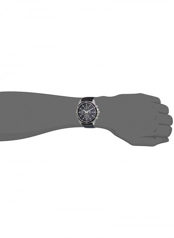 Men's Leather Analog Wrist Watch EFR-526L-1AVUDF