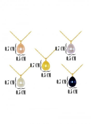 18 Karat Gold Pearl Pendants And Necklace Set