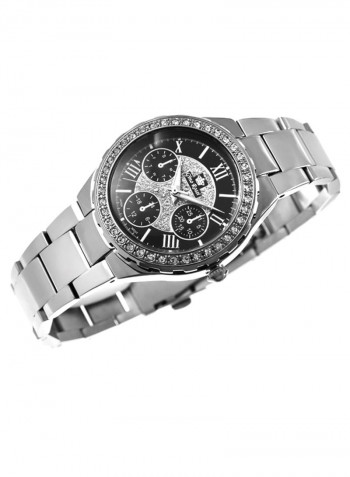 Women's Galaxy Round Shape Stainless Steel Analog Watch 9656B-1C1