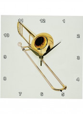 Trombone Printed Wall Clock Multicolour