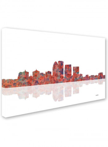 Louisville Kentucky Skyline Canvas Wall Art Multicolour 16 x 24inch