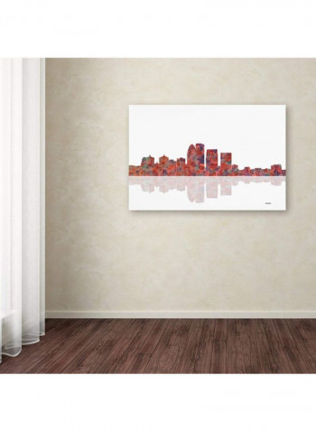 Louisville Kentucky Skyline Canvas Wall Art Multicolour 16 x 24inch