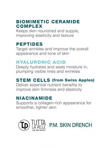 P.M. Drench Skin Anti Aging Night Cream 2ounce