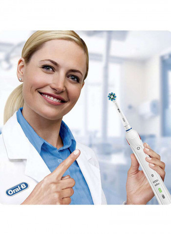 Rechargeable Toothbrush With Bluetooth Connectivity Smart 4 4000N White 18x25x10centimeter
