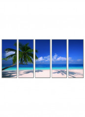 5-Piece Framed Canvas Wall Art Painting Multicolour 63x32inch