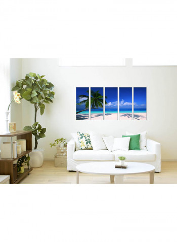 5-Piece Framed Canvas Wall Art Painting Multicolour 63x32inch