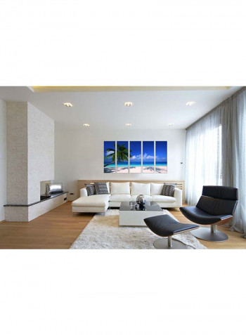 5-Piece Framed Canvas Wall Art Painting Multicolour 63x32inch