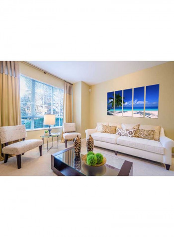 5-Piece Framed Canvas Wall Art Painting Multicolour 63x32inch