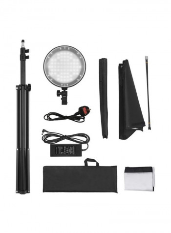 9-Piece Studio Photography Softbox LED Light Kit Black