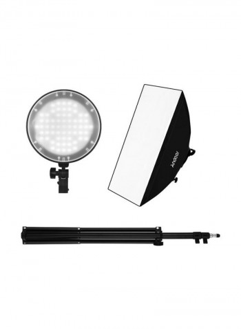 9-Piece Studio Photography Softbox LED Light Kit Black