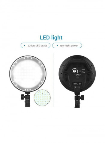 9-Piece Studio Photography Softbox LED Light Kit Black