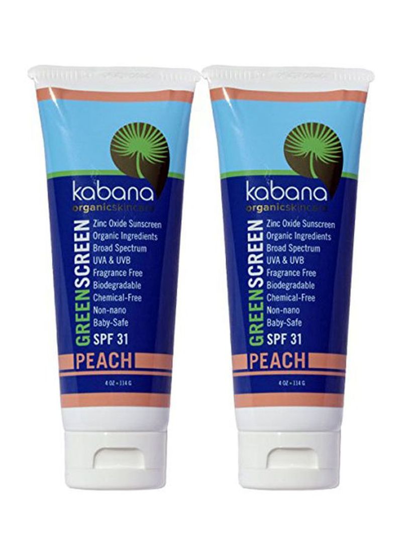 2-Piece Kabana Organic Sunscreen SPF 31 4ounce