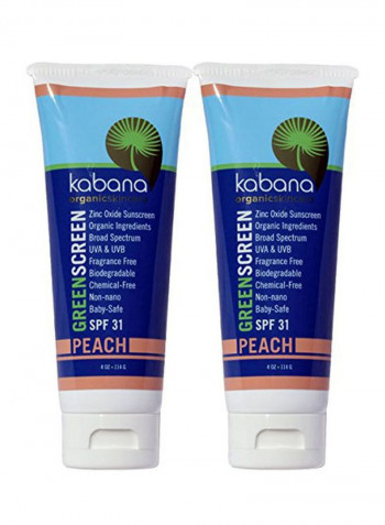 2-Piece Kabana Organic Sunscreen SPF 31 4ounce