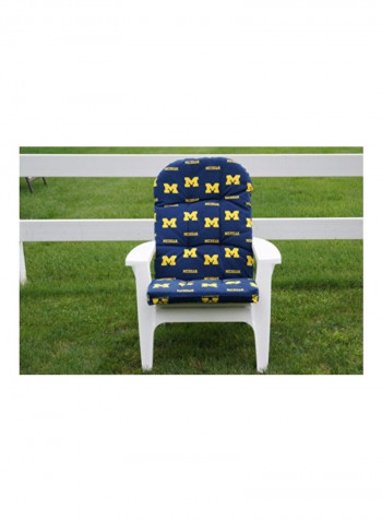 Adirondack Chair Cushion Polyester Blue/Yellow 49x20x3inch