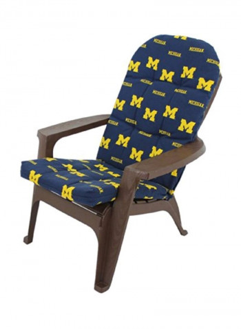Adirondack Chair Cushion Polyester Blue/Yellow 49x20x3inch
