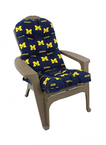Adirondack Chair Cushion Polyester Blue/Yellow 49x20x3inch