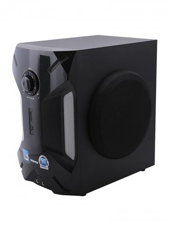 2.1-Channel Multimedia Speaker System With USB - SD Card Slots And FM Radio - Bluetooth GMS8507 Black