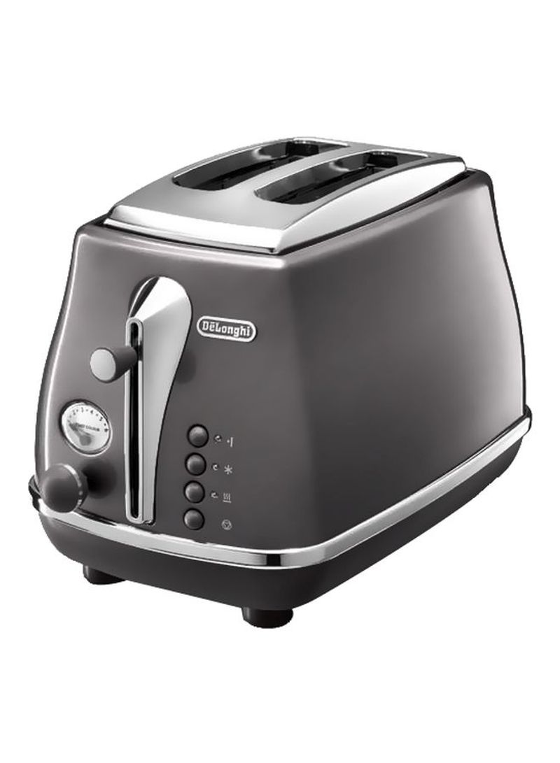 2-slice Icona Metallics Toaster CTOT2003.GY Grey/Silver