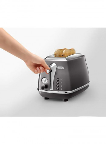2-slice Icona Metallics Toaster CTOT2003.GY Grey/Silver