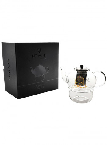 3-Piece Nevoso Tea Pot 1.2L Clear