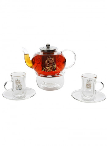 3-Piece Nevoso Tea Pot 1.2L Clear