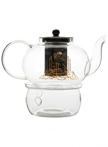 3-Piece Nevoso Tea Pot 1.2L Clear