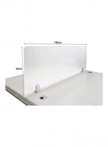 Desk Privacy Divider White 140x40x1.5cm