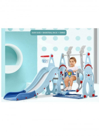 3-in-1 Fancy And Stylish Swing Slide With Basket Ball Hooks