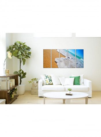 5-Piece Framed Canvas Wall Art Painting Multicolour 63x32inch