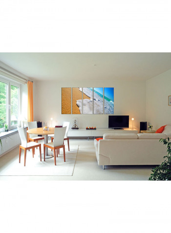 5-Piece Framed Canvas Wall Art Painting Multicolour 63x32inch