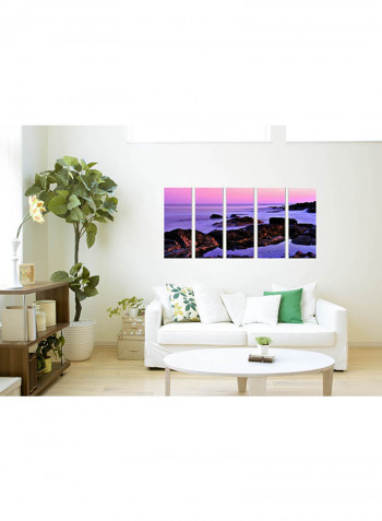 5-Piece Framed Canvas Wall Art Painting Multicolour 63x32inch